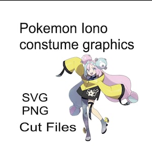 Iono Cosplay Costume Graphics, SVG, PNG, cut file, clipart