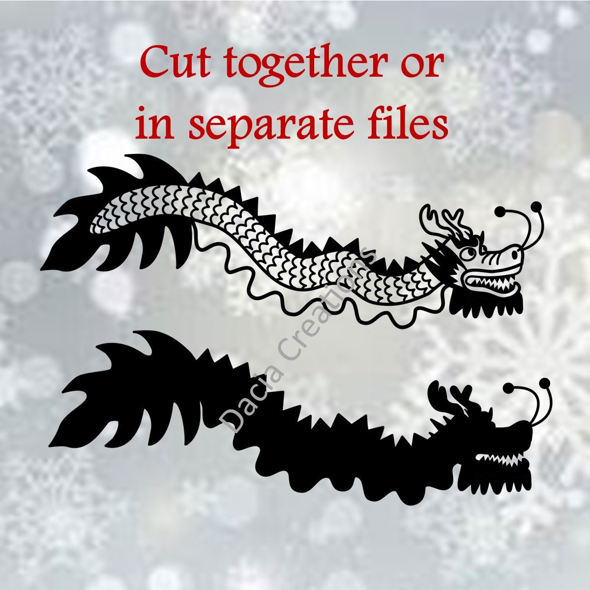 Chinese Dragon Dance SVG Clipart: New Year, Nutcracke Cut File