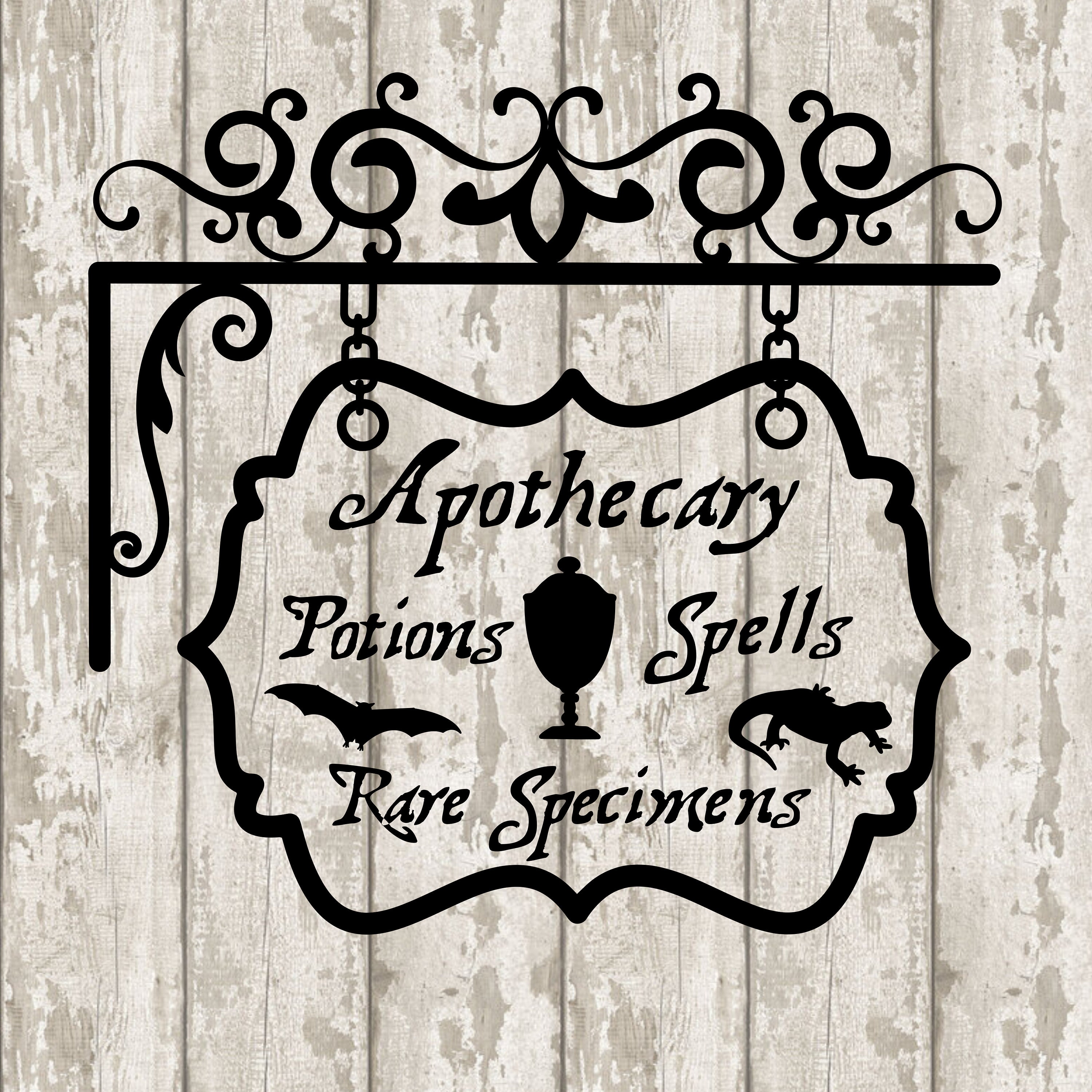 Apothecary Sign Halloween SVG and Clipart - Etsy