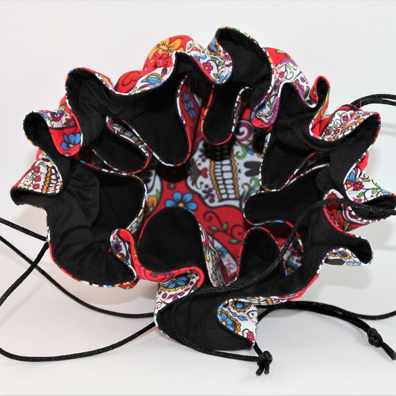 Dia De Los Muertos-sugar Skull 9 Pocket Drawstring Bag  display picture 1