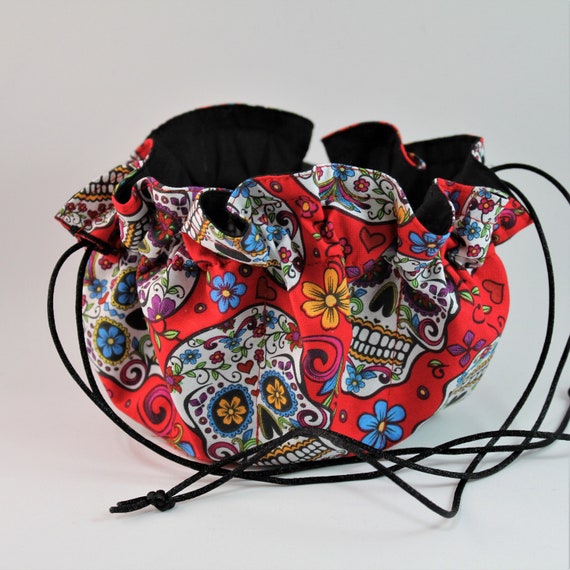 Dia De Los Muertos-sugar Skull 9 Pocket Drawstring Bag  display picture 1