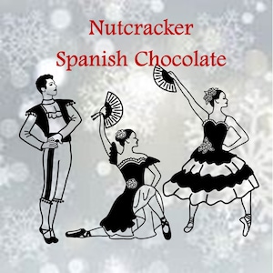 Quebra-nozes, chocolate espanhol, dança, balé quebra-nozes, SVGs e clipart