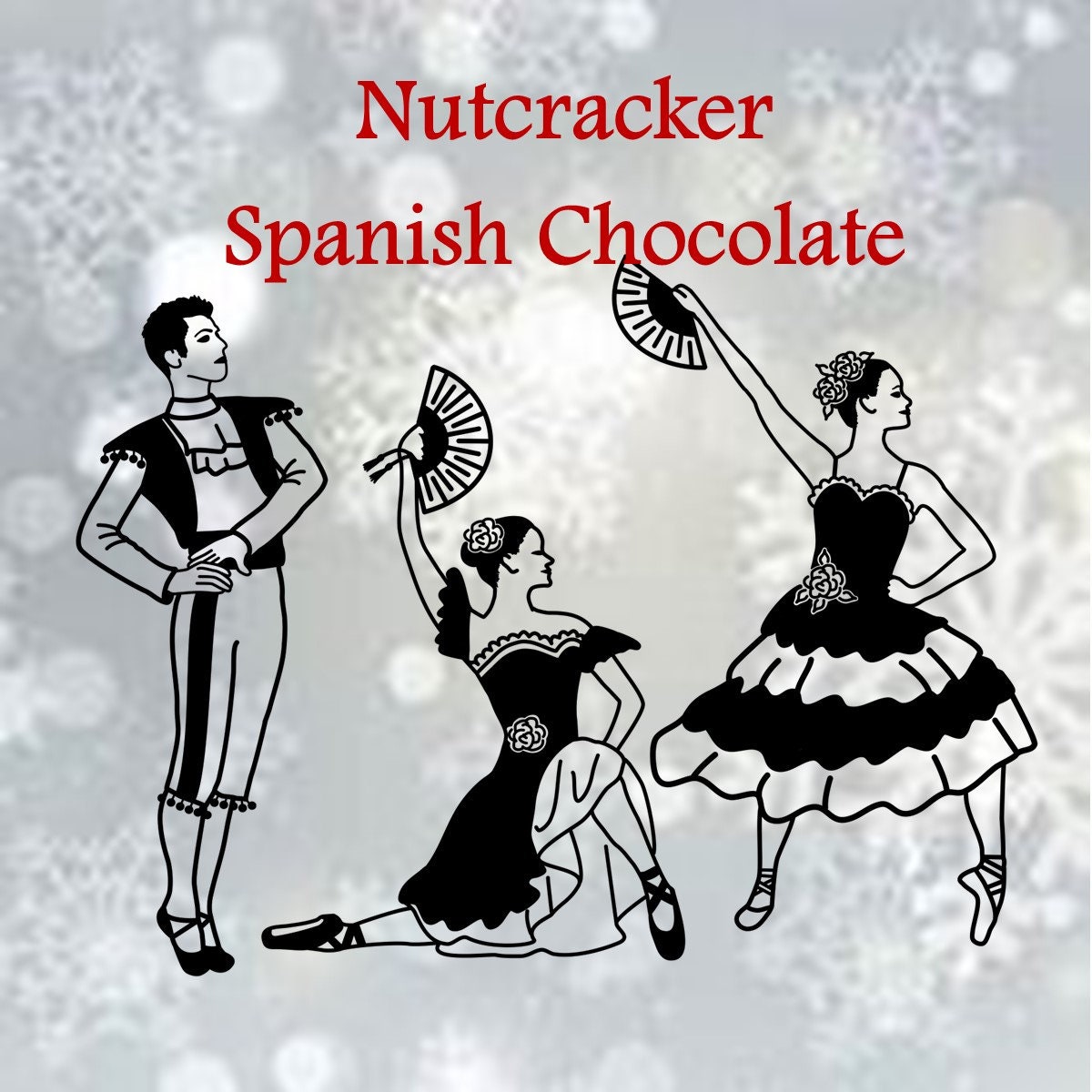 Nutcracker, Spanish Chocolate, Dance, Nutcracker Ballet, SVGs and clipart