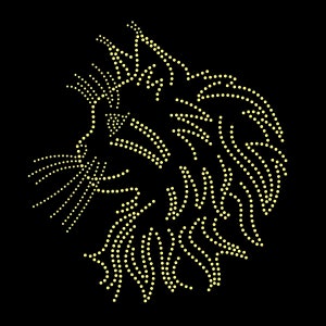 Maine Coon Profil 9 pouces Strass Modèle