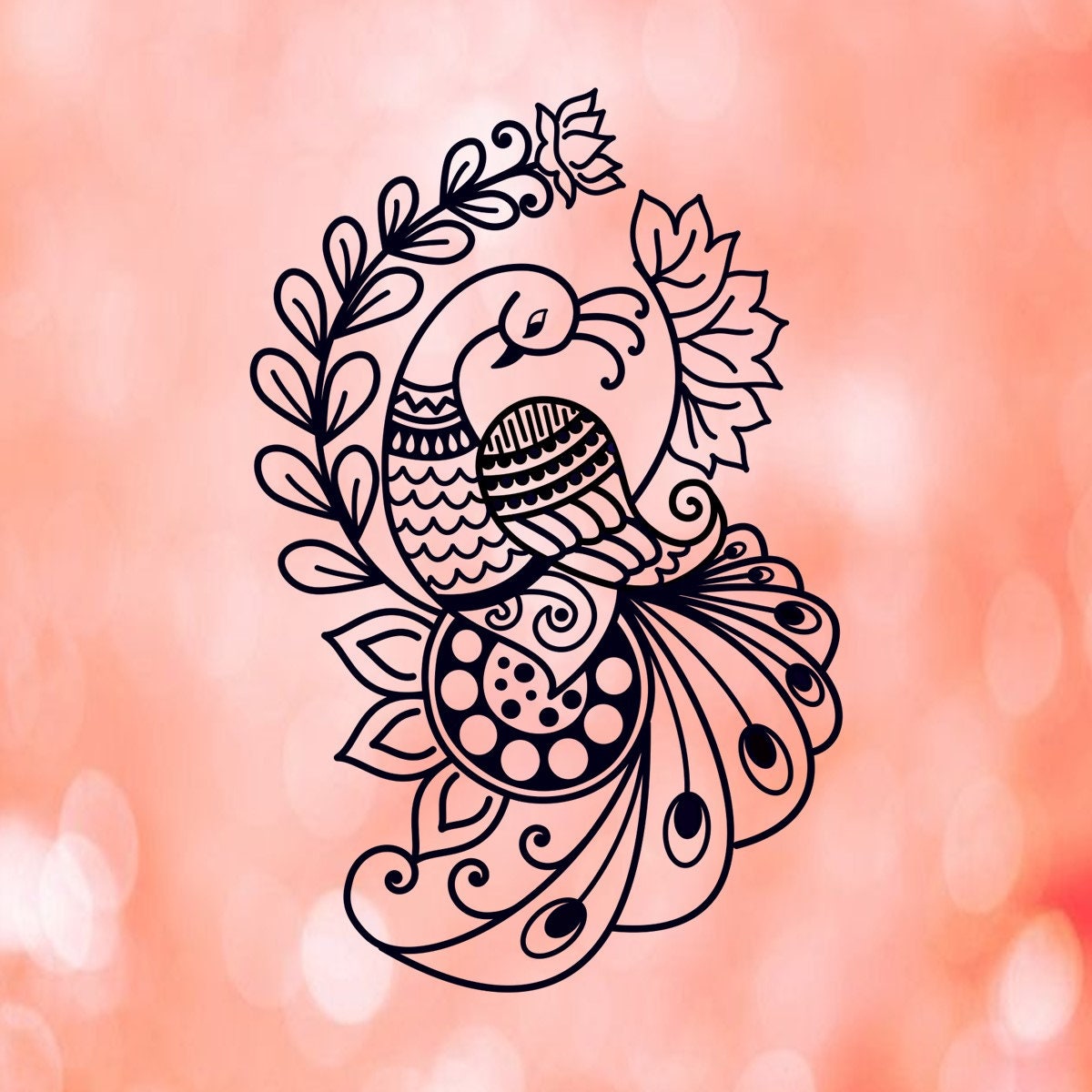Peacock painting colorful handdrawn sketch petals decor vectors stock in  format for free download 440MB