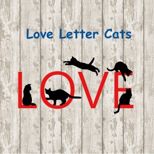 Cats On Love clipart and cutfiles
