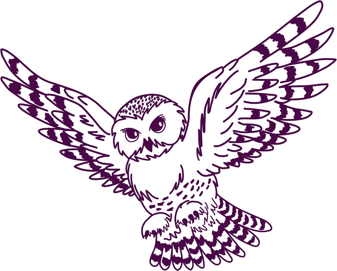Snowy Owl With And Without Letter Clip Art And Cut Files Etsy UK