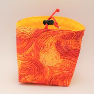 Fire Swirls Red, Orange and Yellow Stand Up Bag for dice, cards, jewelry, gifts