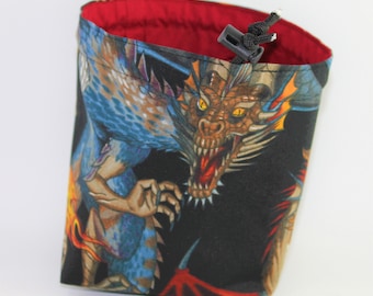 Dragons Reversible Stand-Up Bag for dice, jewelry, gifts
