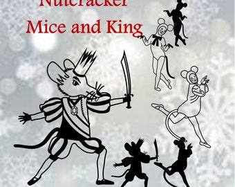 Nutcracker Ballet: Rat King and Mice Dance SVG Clipart (Digital Download)