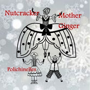 Mãe Gengibre, Polichinelas, Ballet Quebra-Nozes, Dança, SVG e clipart, crianças