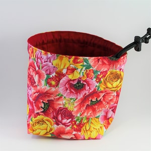Poppy Field Stand Up Bag for dice, cards, jewelry, gifts
