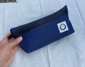 Pencil Bag - Spacious with Durable Zipper and Clip Loop, Color Options, Large Capacity, Handmade in RVA