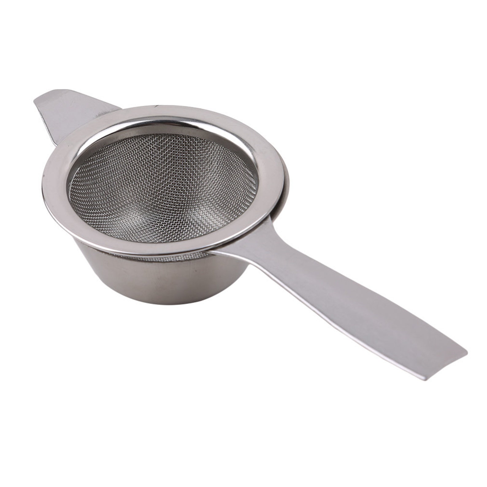 Tea Strainer with Drip Bowl for Lose Leaf Tea Stainless Steel Etsy