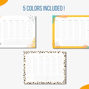 Printable Weekly Planner Landscape Week Calendar Editable | Etsy
