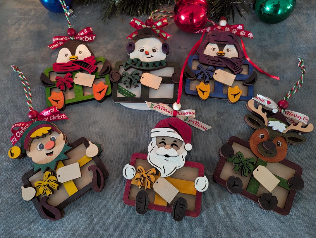 Personalized Christmas Gift Card Holder Ornament – Elf, Penguin ...