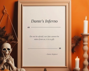 Dante's Inferno Quote Print: Dark Poetry, Gift for Readers (Digital Download)