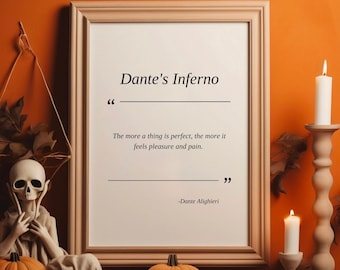 Dante's Inferno Quote Print: Dark Poetry, Gift for Readers (Digital Download)