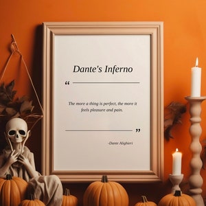 Dante’s Inferno Quote, Dante's Inferno Printable Poster, Dark Poetry Print, The Divine Comedy, Gift for Readers, Digital Download, Perfect