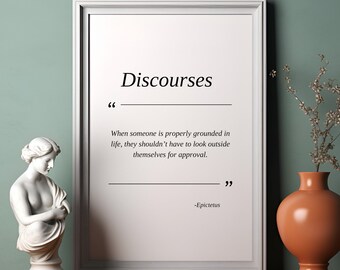 Epictetus Quote Print: poster stoïcijnse filosofie (digitale download)
