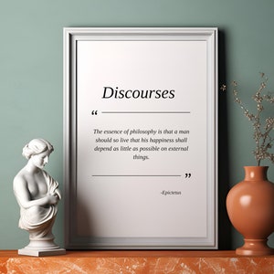 Epictetus Quote Print: Stoic Philosophy Poster (Digital Download)