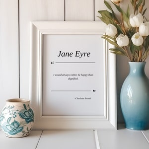 Jane Eyre Quote Print: Charlotte Bronte Literary Art (Digital Download)