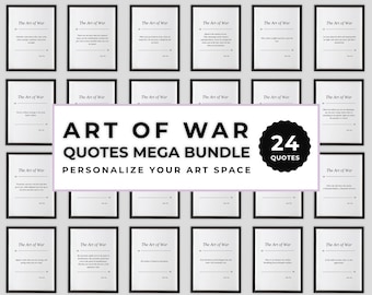Sun Tzu Art of War-citaatafdrukken: inspirerende muurkunst (digitale download)