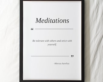 Marcus Aurelius Quote Print: stoïcijnse filosofie, meditaties (digitale download)