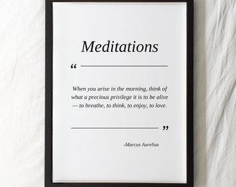 Marc Aurel Zitat Print: Stoische Philosophie Geschenk (Digitaler Download)