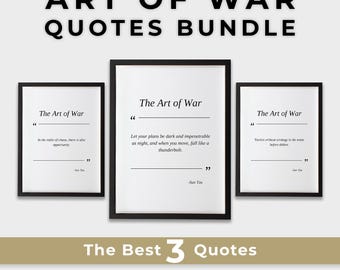 Sun Tzu Art of War quote print set: leiderschapsfilosofie (digitale download)