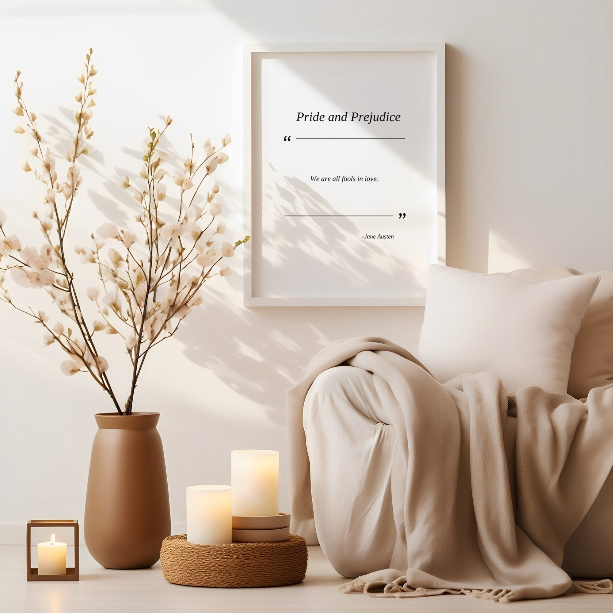 Pride and Prejudice Printable Poster, Jane Austen Quote, Classic ...