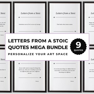 Seneca Stoic Quotes Printable Art Mega Bundle (Digital Download)