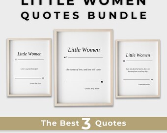 Little Women Quote Art Print-bundel: Louisa May Alcott (digitale download)