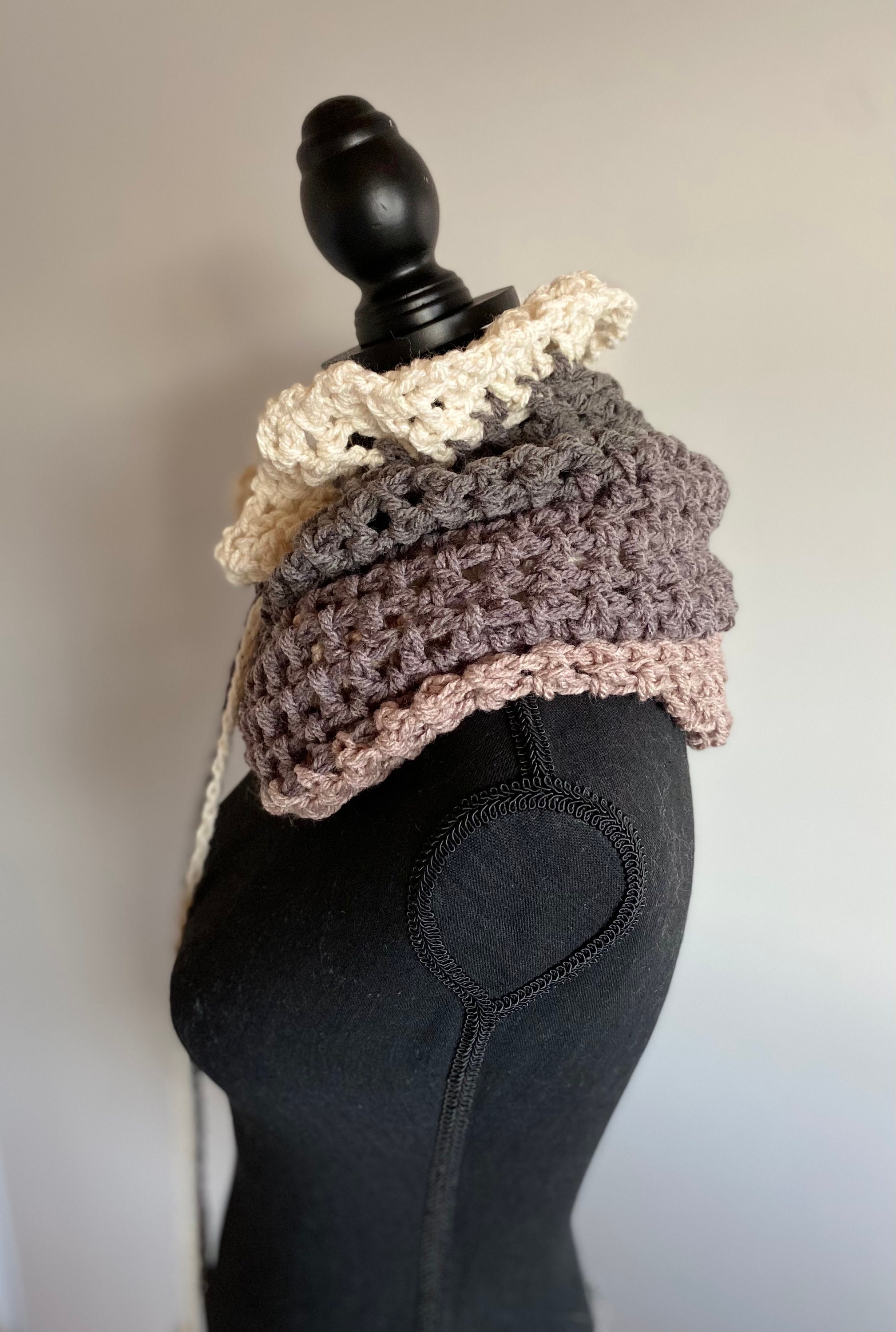 White Truffle Soft Knitted Neck Wrap Etsy