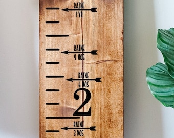 Customizable Height Markers for Growth Chart Rulers (Vinyl, Black or White)