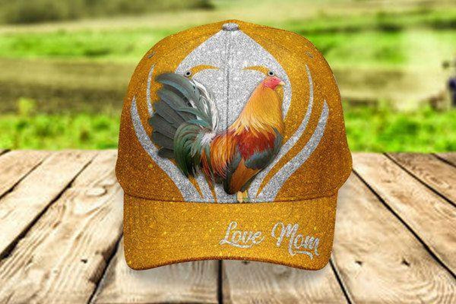Chicken Dad Hat, Embroidered Hat, Farm Animal Baseball Cap - Unisex...