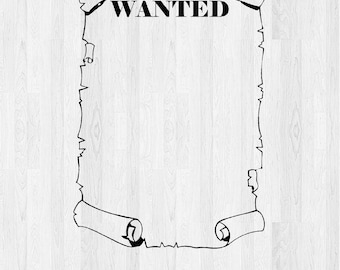 Wild West Wanted Poster SVG, Wild West Svg, Western Svg, Wanted Poster Dxf, Wanted Poster Png, Wanted Poster Clipart, Files, Eps