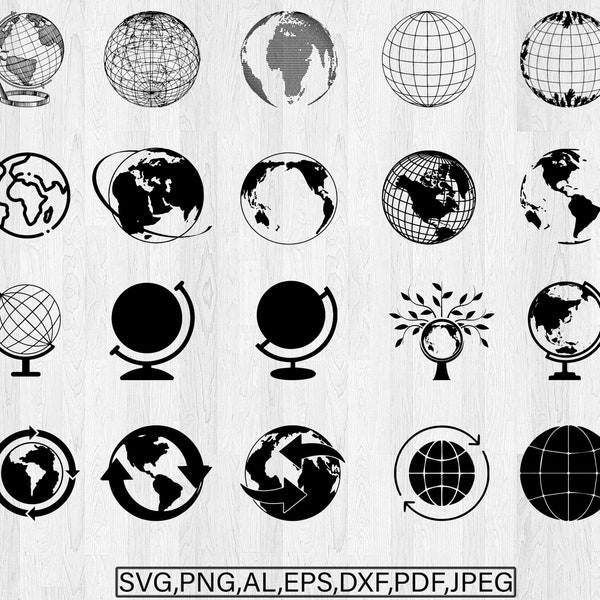 Globe Svg Earth Svg World Svg World Globe Svg Snowglobe Svg Globe Cut Files, Globe Svg, Earth Day Svg, World Globe Svg, Planet Svg