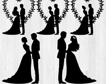 Clipart de corazón de boda (PNG, DXF)
