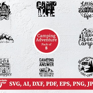 Camping SVG Bundle, Camping Quotes SVG Designs, Happy camper Svg, Adventure Svg, Campfire Svg, Tent Svg, Travel Svg, Outdoors Svg,Silhouette