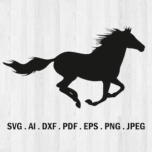 Pferd Silhouette geschnitten Datei, Pferd Tier Schneidedatei, Cricut Datei, SVG, Vektor-Datei, Pferd Design Svg - Pferd Vektor Pferd Dekor Png PDF