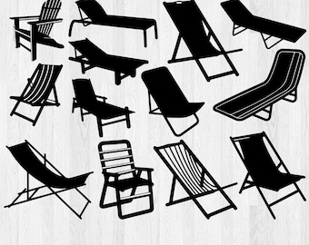 Beach Chair Beach Life Svg Vacation Svg Beach Svg Bundle Beach Chairs Svg Cut File Silhouette Svg Home Decor Svg DXF PDF EPS Ai Jpg