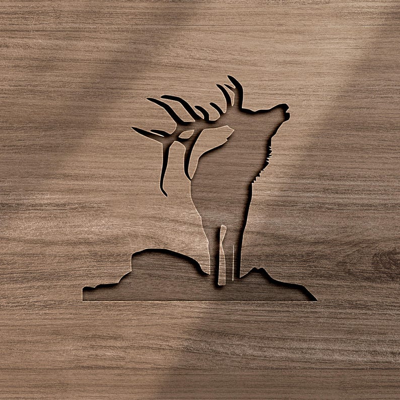 Elk Rack Svg Elk Silhouette SVG Bundle, Hunting Antler Vector Art (digital Download ...