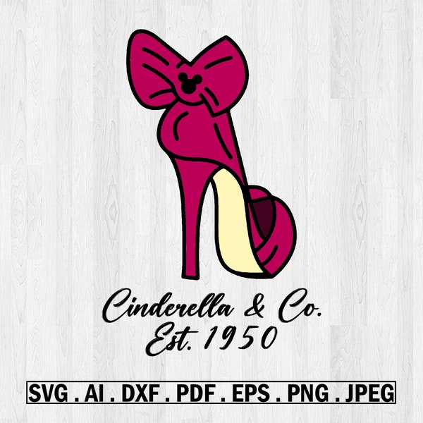 Cinderella & Co SVG, Mouse SVG, Family Vacation Trip SVG, Customize Gift Svg, Vinyl Cut File, Svg, Pdf, Jpg, Png, Ai Printable Design Files