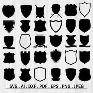 Shield SVG Bundle: Knight, Police, Captain America Designs (Digital Download)
