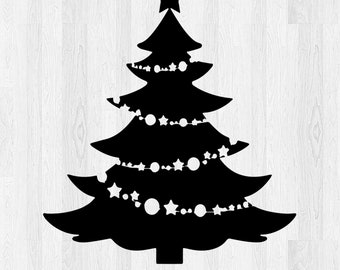 Pine Trees Christmas Trees Vintage Ceramic Christmas Tree Instant Download SVG, PNG, EPS, dxf, jpg digital download