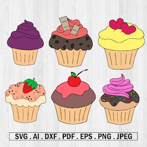 Birthday Cupcake SVG | Cupcake SVG | Muffin SVG | Dessert Svg | Sweets Svg | Cupcake Cut File | Cupcake Clipart | Cupcake Silhouette | Shirt