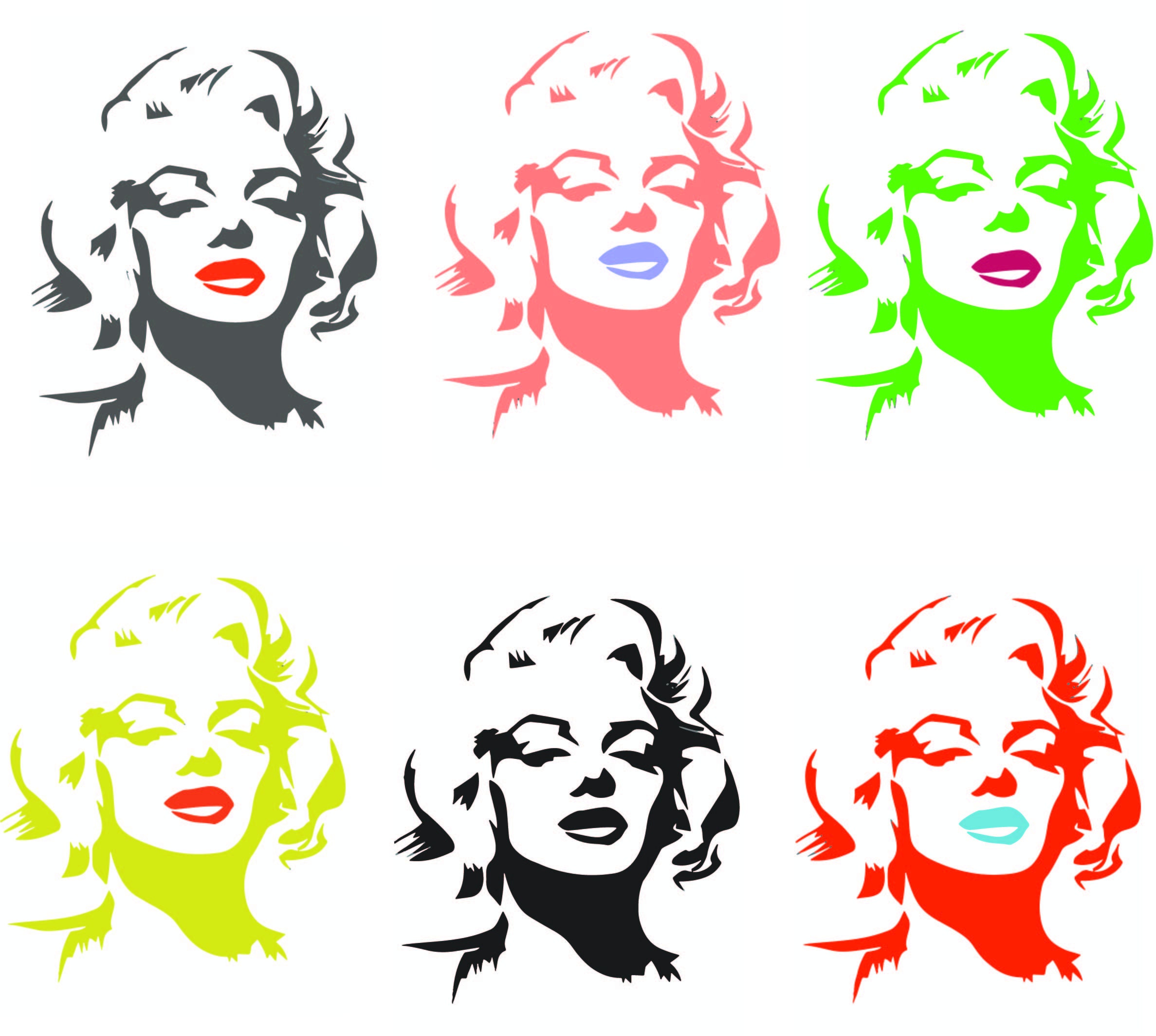 Grand Sticker Mural Marilyn Monroe Rouge - Autocollant Déco Vinyle Idéal Pour Mur, Porte Ou Meuble