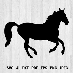 Horse Animal Silhouette Svg, Horse Running Cutting Files, Cricut file, SVG, vector file, Horse Design Svg - Horse Vector