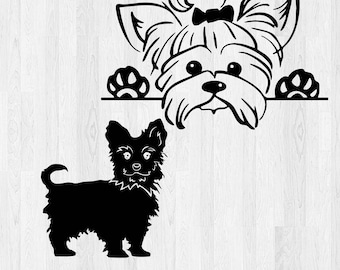 Yorkshire Terrier Yorkie Dog Svg, Yorkie Dog Svg, Cricut, Silhouette, Cuttable File, Digital Download Yorkshire Terrier Dogs Svg Animal Svg
